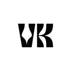 VK monogram logo design letter text name symbol monochrome logotype alphabet character simple logo