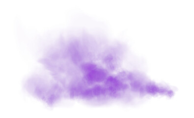 Fototapeta premium Bright Purple Smoke Cloud Illustration. Fantastic purple smoke. Magic smoke. Smog cloud on podium or stage. Fog vapor over ground or water surface, magic haze. Magic smoke, magic fog, purple steam PNG