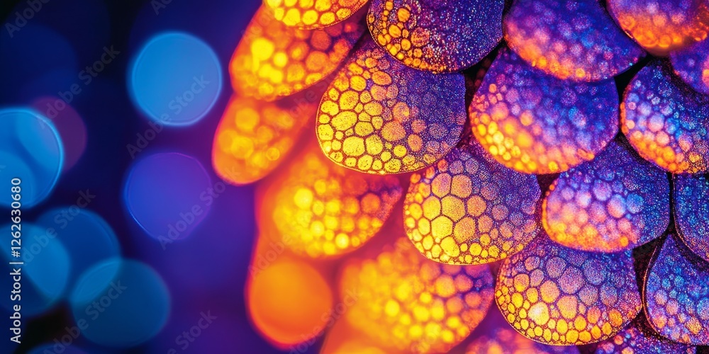 Poster abstract vibrant texture. fluid shapes with bokeh effect and soft light. high contrast image.