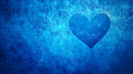 Textured blue background with heart shape