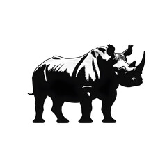 Fototapeta premium rhino silhouette