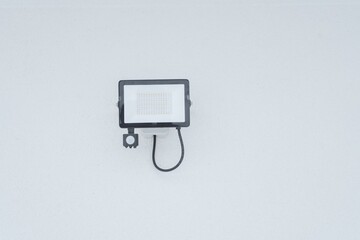 Modern outdoor LED floodlight with motion sensor