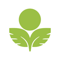  green leaf logo design vector template , eco friendly icons. Ecologic food stamps. Organic natural food labels.