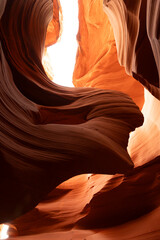 Abstract view of the Antelope Canyon in Arizona