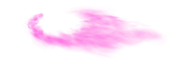Bright Pink Smoke Cloud Illustration. Fantastic pink smoke. Magic smoke. Smog cloud on podium or stage. Fog vapor over ground or water surface, magic haze. Magic smoke, magic fog, pink steam. PNG.