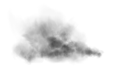 Bright black Smoke Cloud Illustration. Fantastic black smoke. Magic smoke. Smog cloud on podium or stage. Fog vapor over ground or water surface, magic haze. Magic smoke, magic fog, black steam. PNG. 
