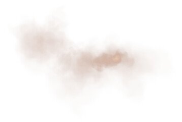 Bright chocolate brown Smoke Cloud. Fantastic chocolate brown smoke. Magic smoke. Smog cloud on podium or stage. Fog vapor over ground or water surface, magic haze. Chocolate brown shade Mocha Mousse.