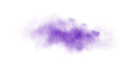 Fototapeta premium Bright Purple Smoke Cloud Illustration. Fantastic purple smoke. Magic smoke. Smog cloud on podium or stage. Fog vapor over ground or water surface, magic haze. Magic smoke, magic fog. PNG.