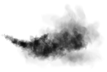Bright black Smoke Cloud Illustration. Fantastic black smoke. Magic smoke. Smog cloud on podium or stage. Fog vapor over ground or water surface, magic haze. Magic smoke, magic fog, black steam. PNG. 
