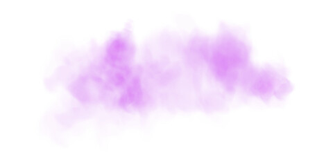 Bright Purple Smoke Cloud Illustration. Fantastic purple smoke. Magic smoke. Smog cloud on podium or stage. Fog vapor over ground or water surface, magic haze. Magic smoke, magic fog. PNG.