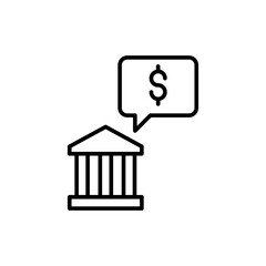 Bank transfer outline icons, minimalist vector illustration ,simple transparent graphic element .Isolated on white background