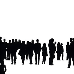 Naklejka premium crowd silhouette