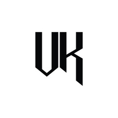 VK monogram logo design letter text name symbol monochrome logotype alphabet character simple logo