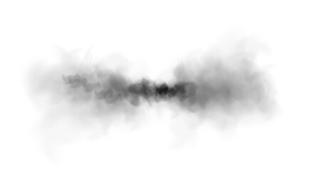 Bright black Smoke Cloud Illustration. Fantastic black smoke. Magic smoke. Smog cloud on podium or stage. Fog vapor over ground or water surface, magic haze. Magic smoke, magic fog, black steam. PNG. 