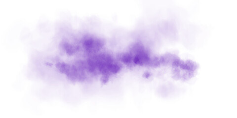 Bright Purple Smoke Cloud Illustration. Fantastic purple smoke. Magic smoke. Smog cloud on podium or stage. Fog vapor over ground or water surface, magic haze. Magic smoke, magic fog. PNG.