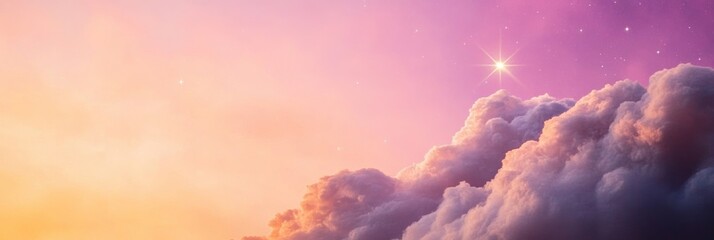 Elegant Deep space background with glowing purple and blue nebulas scattered stars and swirling cosmic clouds vast and mysterious atmosphere 