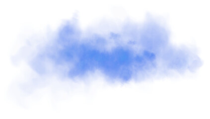 Bright Blue Smoke Cloud Illustration. Fantastic blue smoke. Magic smoke. Smog cloud on podium or stage. Fog vapor over ground or water surface, magic haze. Magic smoke, magic fog, blue steam. PNG.