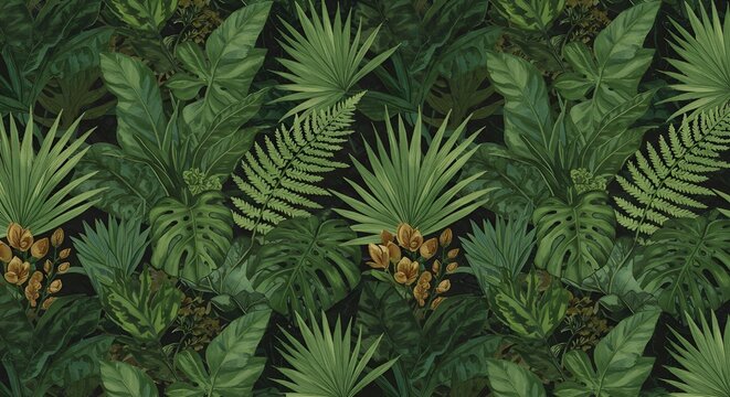 Fondo transparente de una exuberante escena forestal con un denso dosel de &aacute;rboles en varios tonos de la verde tranquilidad de la naturaleza
