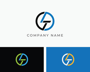 LT Circle Logo Design Graphics Template