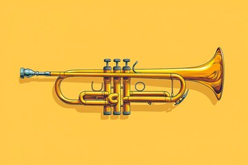 Fototapeta premium Trumpet instrument icon.