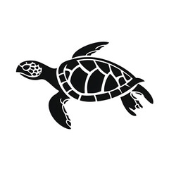 Fototapeta premium sea turtles silhouette
