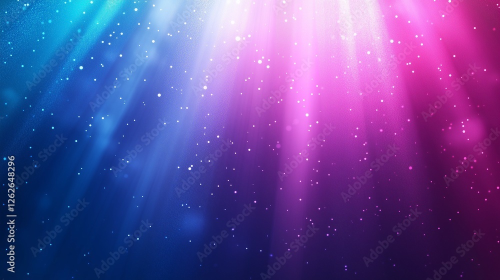 Poster abstract background with blue and pink light rays, rays of neon light on a dark gradient background