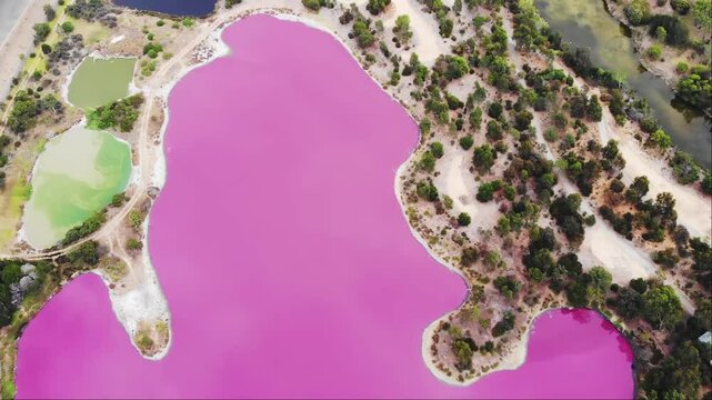 Salt Pink Lake Melbourne Westgate Park VIC Australia