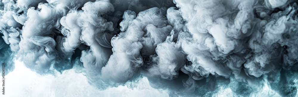 Poster overlays of abstract smoke texture on a transparent background, adorned with a border of smoke. suit