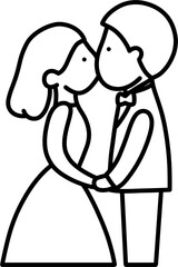 신랑 신부 흑백