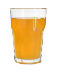 Sweet soda water in glass isolated on white
