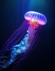 Fototapeta premium Photography Underwater Jelly Fish | Jellyfish Background | Jellyfish Wallpaper | Mobile Wallpaper 