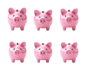 Saving money tips home finance isolated on transparent background