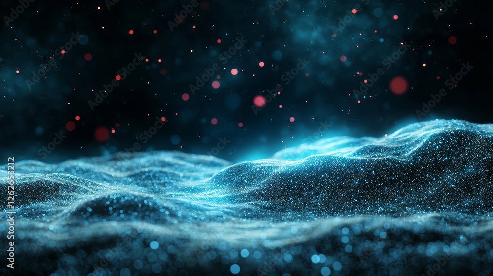Aufkleber blockchain networks merge with ai technology and dynamic cyber big data flow, revolutionizing digita