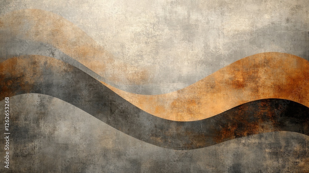 Poster abstract waves create a serene and textured background composition