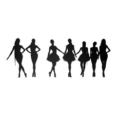 Obraz premium ballet dancers silhouette