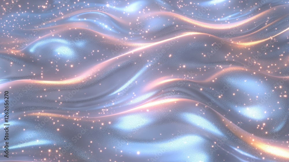 Poster shimmering waves of light creating a mesmerizing abstract background