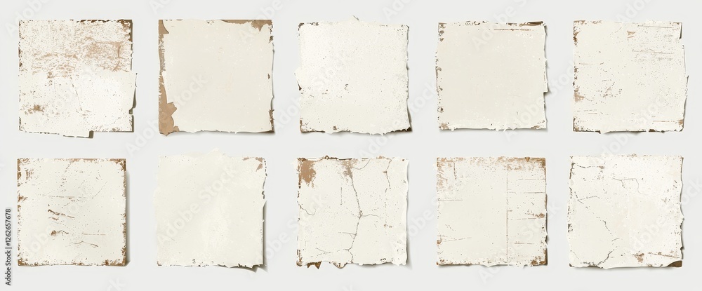 Aufkleber combine an old frame and border effect using a torn and crumpled grunge pattern for a poster or viny