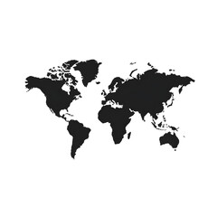 Obraz premium world map silhouette