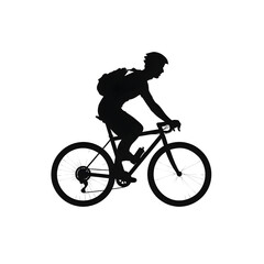 Obraz premium biking silhouette