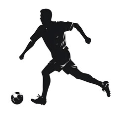 Naklejka premium soccer silhouette