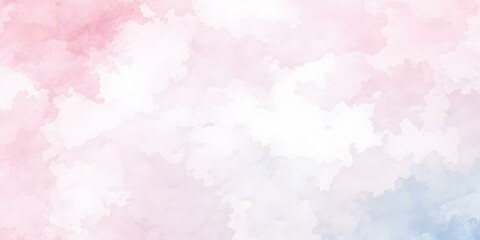 Fototapeta premium Soft Watercolor Background: A serene and dreamy backdrop with delicate watercolor washes in soft shades of pink and blue, creating a gentle and ethereal ambiance.
