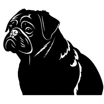 recommend clip art: pug dog silhouette