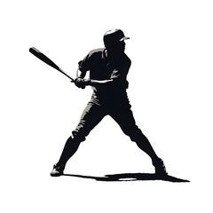 Obraz premium a baseball player silhouette