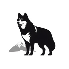 Obraz premium husky silhouette