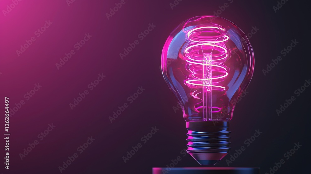 Poster a softly illuminated light bulb in a dark, textured environment, the light fading to produce a large