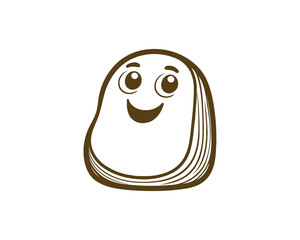 vector illustration of a funny cartoon character logo