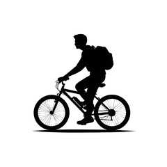 Naklejka premium biking silhouette