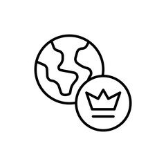 Global elites outline icons, minimalist vector illustration ,simple transparent graphic element .Isolated on white background