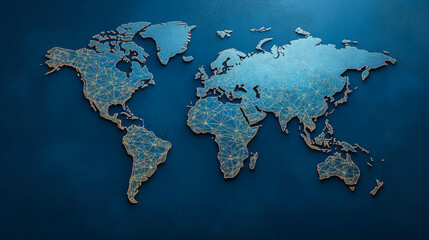 Explore global connections with this stunning world map image, highlighting international networks and geography across continents.