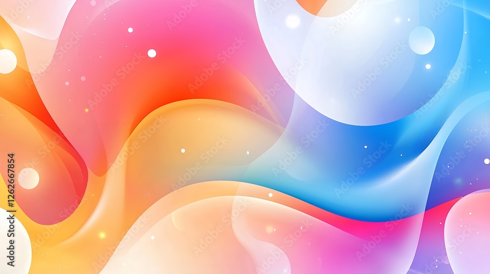Poster vibrant abstract background with gradient colors and dynamic fluid shapes